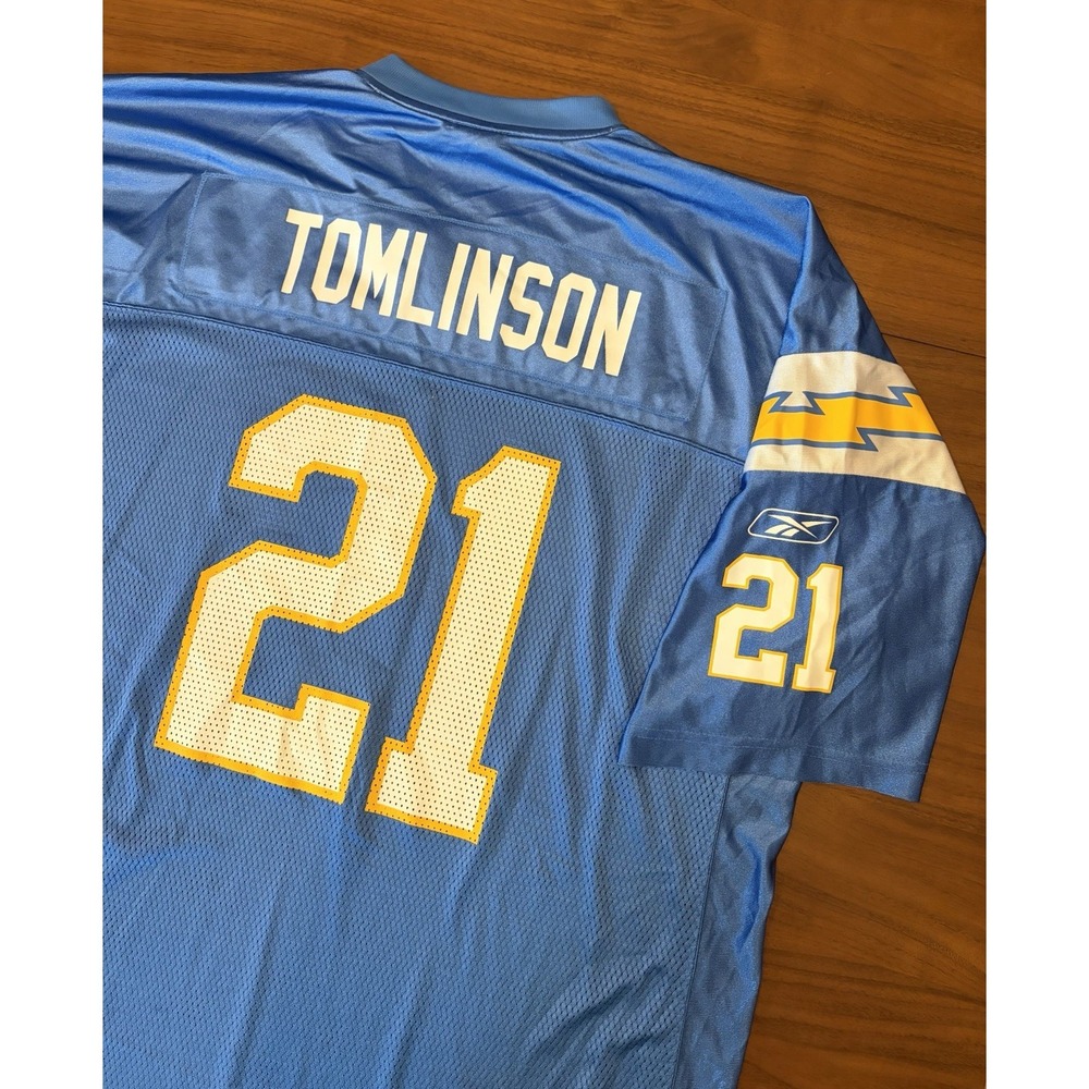 Vintage LaDainian Tomlinson Chargers Jersey Mens 2XL Reebok On Field Powder Blue